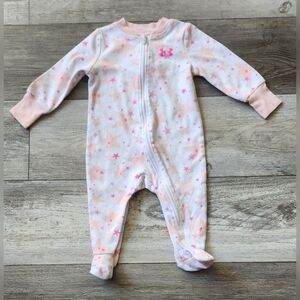 Under Armour Pink Star Pattern Kids Footie